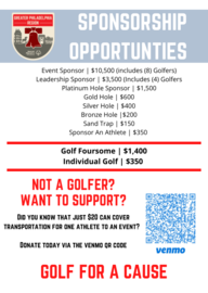 form announcing golf tournament fundraiser